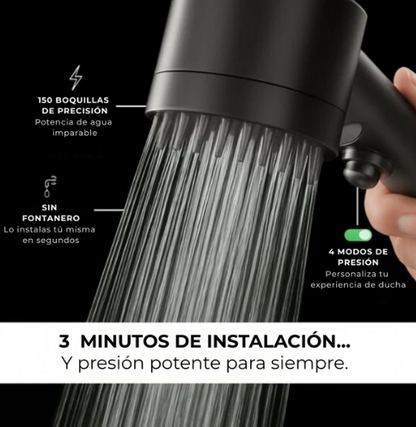 Cabezal de Ducha más Presión y Cabello más Sano